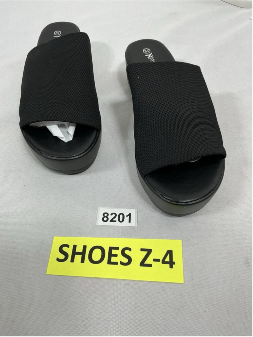 Womans New Nature Breeze Platform Slip On Slide Sandals 8.5 Black - Picture 2 of 5
